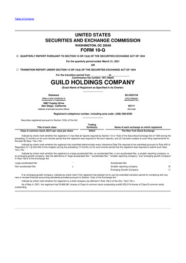Thumbnail Guild Mortgage 10-Q Quarterly Report FY 