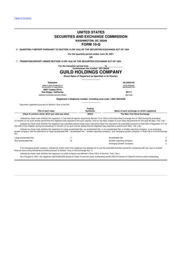 Thumbnail Guild Mortgage 10-Q Quarterly Report FY 