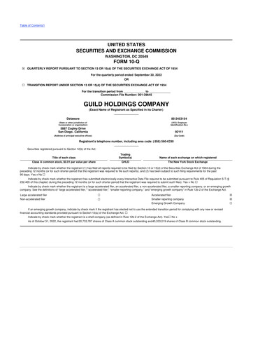 Thumbnail Guild Mortgage 10-Q Quarterly Report FY 