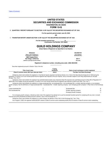 Thumbnail Guild Mortgage 10-Q Quarterly Report FY 