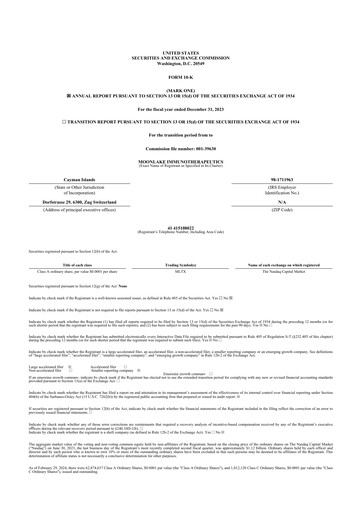 Thumbnail MoonLake Immunotherapeutics 10-K Annual Report 2023