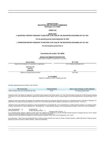 Vorschaubild MoonLake Immunotherapeutics 10-Q Quartalsbericht 2024 