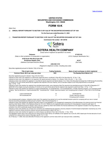 Thumbnail Sotera Health
 10-K Annual Report 2025