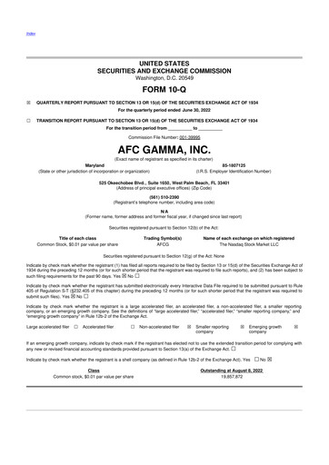 Thumbnail 	Advanced Flower Capital 10-Q Quarterly Report FY2022 