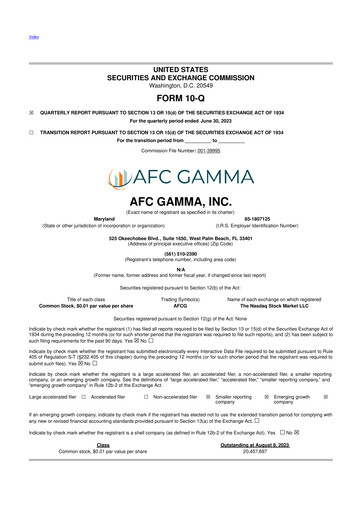 Thumbnail 	Advanced Flower Capital 10-Q Quarterly Report FY2023 