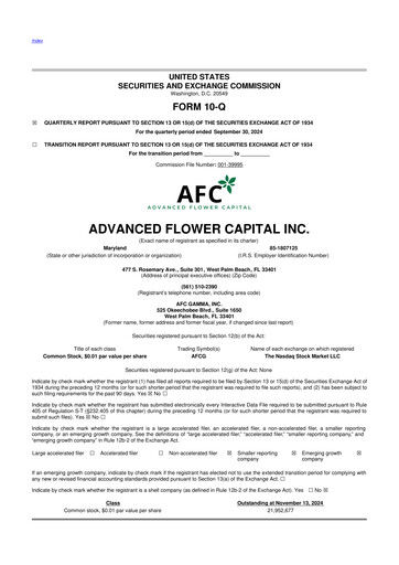 Thumbnail 	Advanced Flower Capital 10-Q Quarterly Report FY2024 