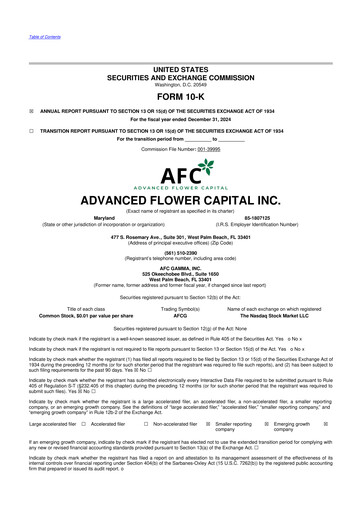 Thumbnail 	Advanced Flower Capital 10-K Annual Report 2024