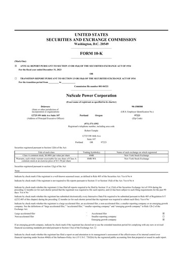 Thumbnail NuScale Power 10-K Annual Report 2023