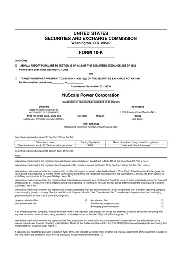 Thumbnail NuScale Power 10-K Annual Report 