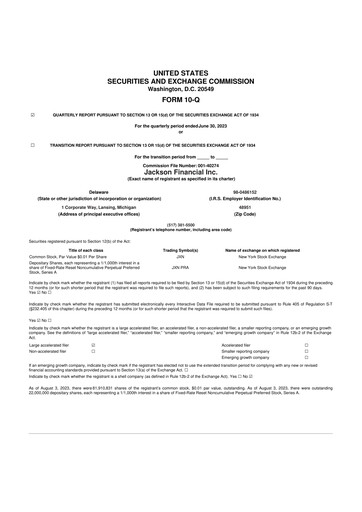 Thumbnail Jackson Financial 10-Q Quarterly Report FY2023 