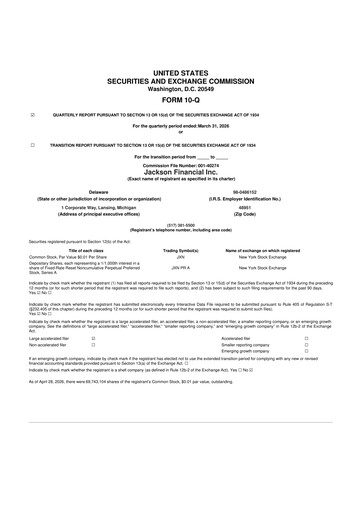 Thumbnail Jackson Financial 10-Q Quarterly Report FY 