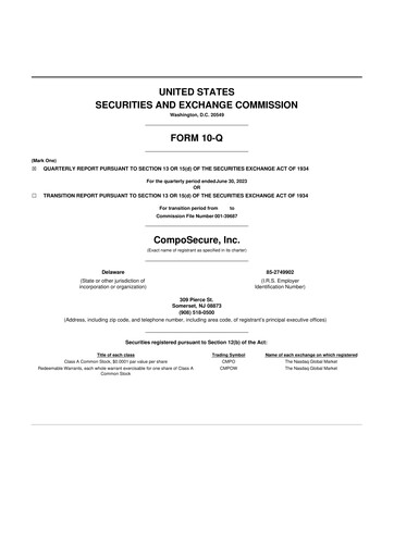 Thumbnail CompoSecure 10-Q Quarterly Report FY2023 