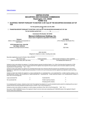 Thumbnail Maravai LifeSciences
 10-Q Quarterly Report FY2026 