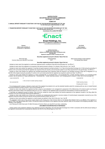 Thumbnail Enact Holdings 10-K Annual Report 2024