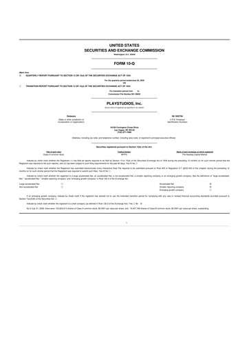 Thumbnail Playstudios 10-Q Quarterly Report FY2026 