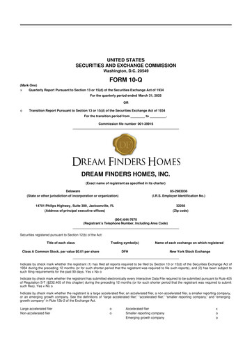 Thumbnail Dream Finders Homes 10-Q Quarterly Report FY2025 