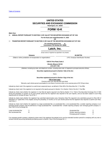 Thumbnail Latch 10-K Annual Report 2025