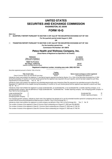 Miniature Petco 10-Q Rapport trimestriel 2025 