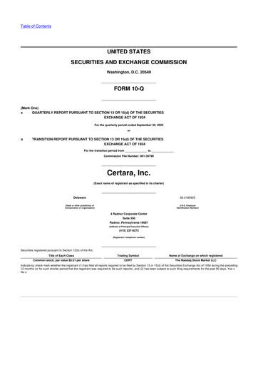 Vorschaubild Certara 10-Q Quartalsbericht 2025 