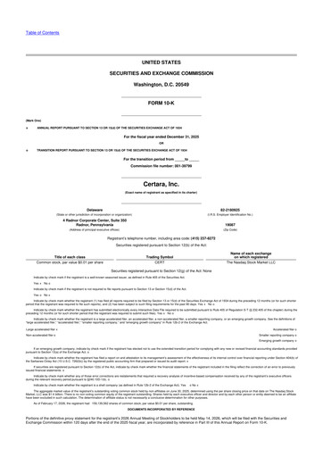 Vorschaubild Certara 10-K Jahresbericht 2025