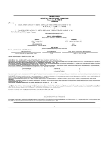 Thumbnail 	Hippo Holdings 10-K Annual Report 2024