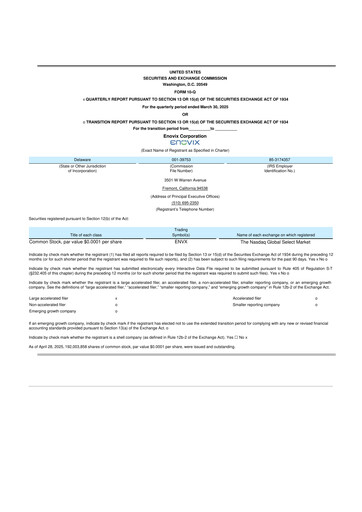 Thumbnail Enovix 10-Q Quarterly Report FY2025 