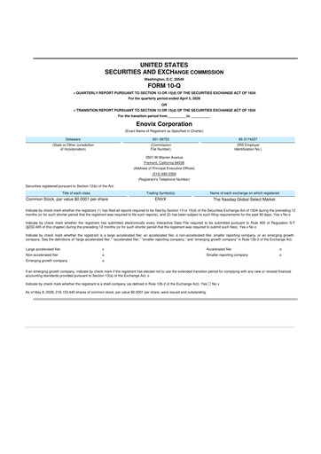 Thumbnail Enovix 10-Q Quarterly Report FY 