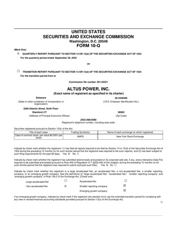 Thumbnail Altus Power 10-Q Quarterly Report FY2022 