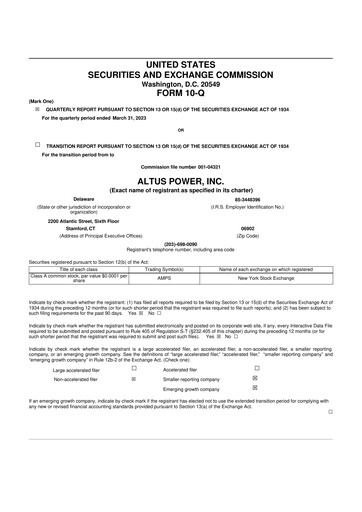 Thumbnail Altus Power 10-Q Quarterly Report FY2023 