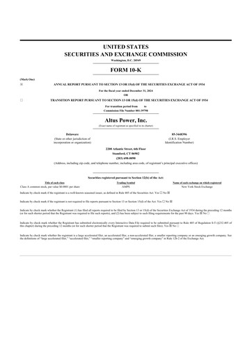 Thumbnail Altus Power 10-K Annual Report 2024