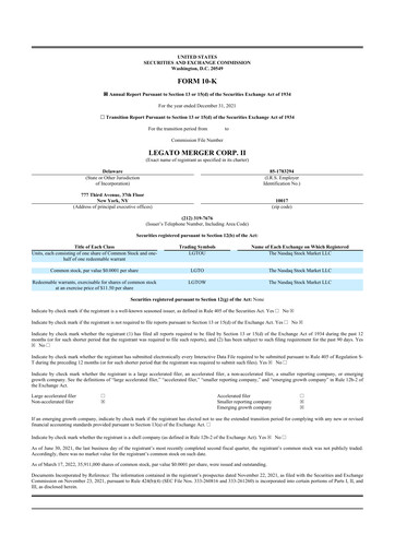 Thumbnail Southland Holdings 10-K Annual Report 2021