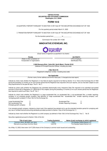 Thumbnail Innovative Eyewear 10-Q Quarterly Report FY2023 