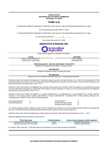 Thumbnail Innovative Eyewear 10-Q Quarterly Report FY2024 