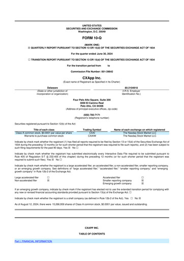 Thumbnail CXApp 10-Q Quarterly Report FY2024 