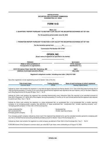 Thumbnail OpGen
 10-Q Quarterly Report FY2024 