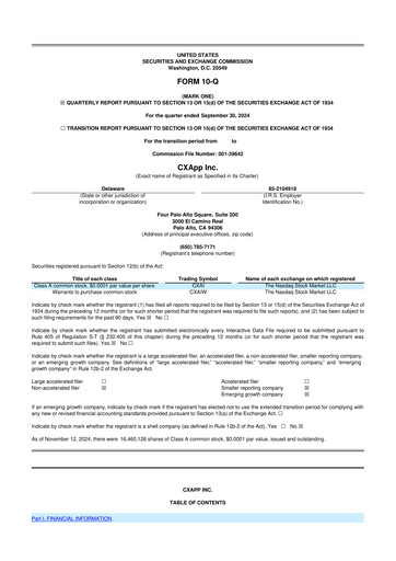 Thumbnail CXApp 10-Q Quarterly Report FY2024 