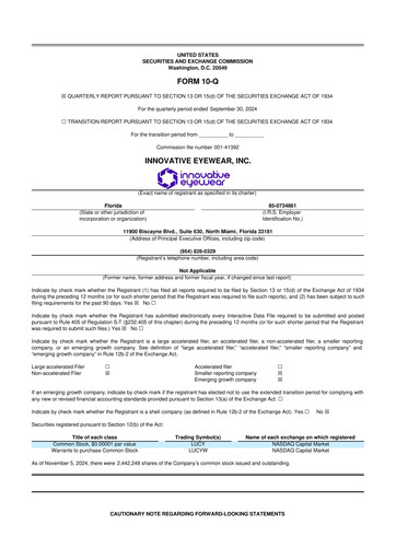 Thumbnail Innovative Eyewear 10-Q Quarterly Report FY2024 