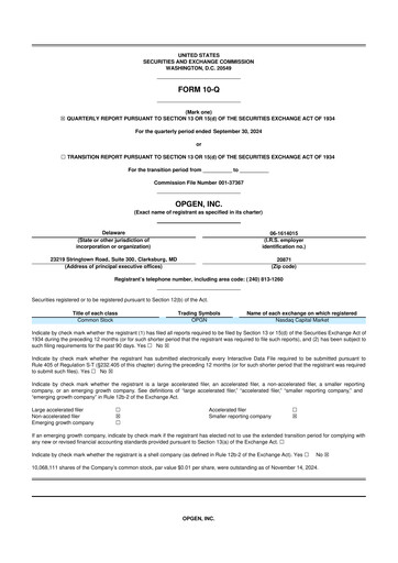 Thumbnail OpGen
 10-Q Quarterly Report FY2024 