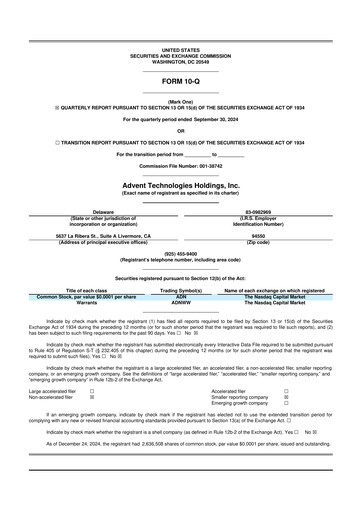 Thumbnail Advent Technologies 10-Q Quarterly Report FY2024 