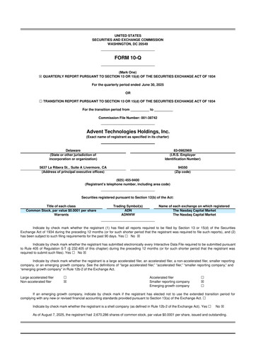 Thumbnail Advent Technologies 10-Q Quarterly Report FY2025 