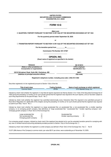 Thumbnail OpGen
 10-Q Quarterly Report FY2025 