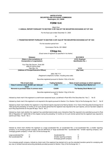 Thumbnail CXApp 10-K Annual Report 2025