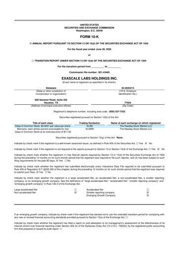 Thumbnail Exascale Labs Holdings 10-K Annual Report 2026