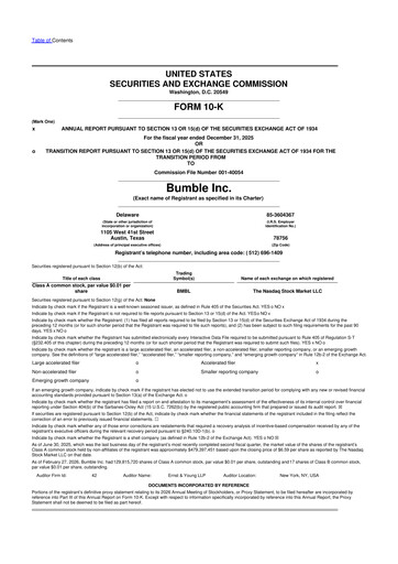 Thumbnail Bumble 10-K Annual Report 2025