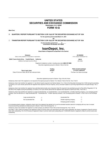 Thumbnail loanDepot 10-Q Quarterly Report FY2021 