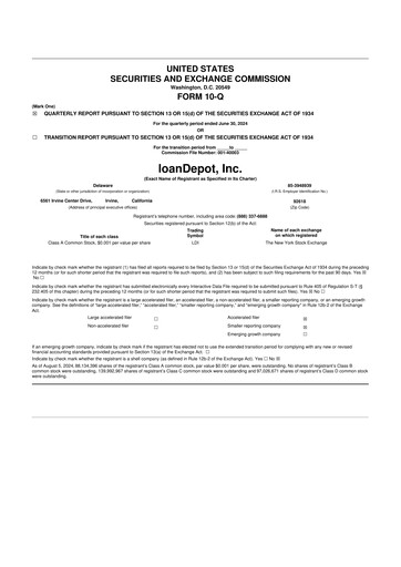 Thumbnail loanDepot 10-Q Quarterly Report FY2024 
