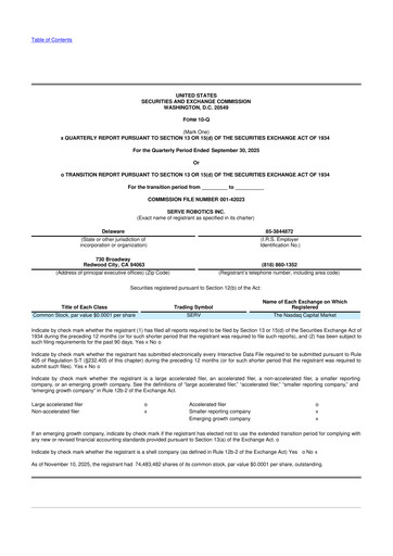 Miniature Serve Robotics 10-Q Rapport trimestriel 2025 