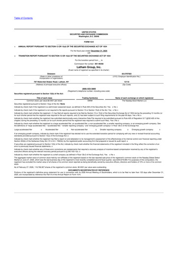 Thumbnail Latham Group 10-K Annual Report 2025