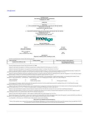 Thumbnail InnovAge 10-K Annual Report 2023