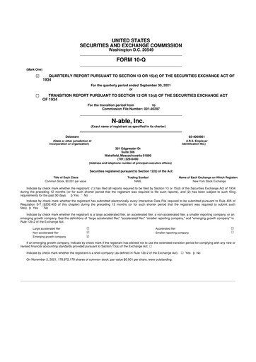 Thumbnail N-Able 10-Q Quarterly Report FY2021 